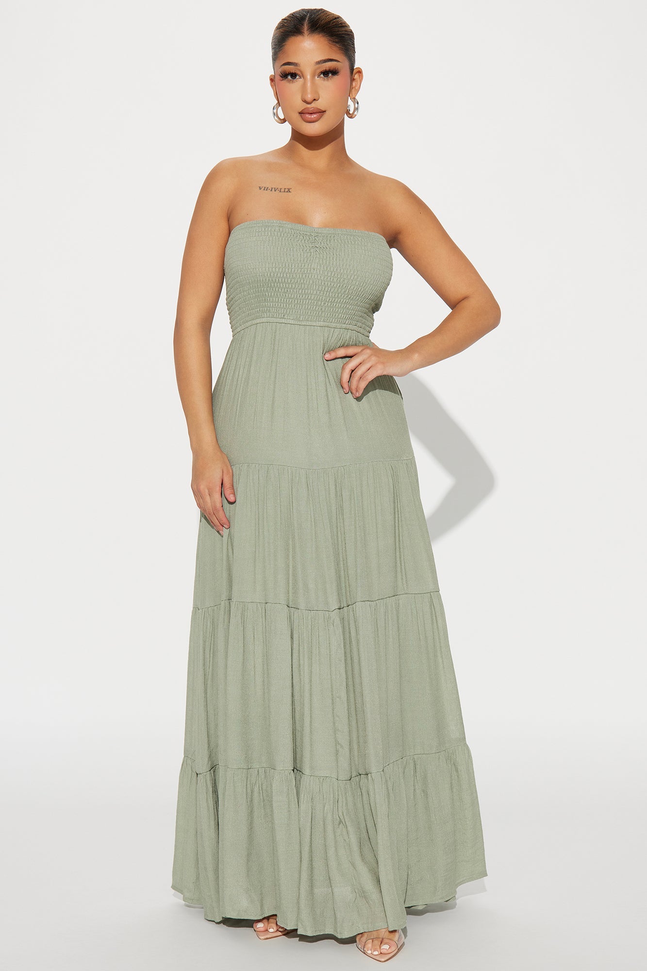 Juliette Tube Maxi Dress - Sage