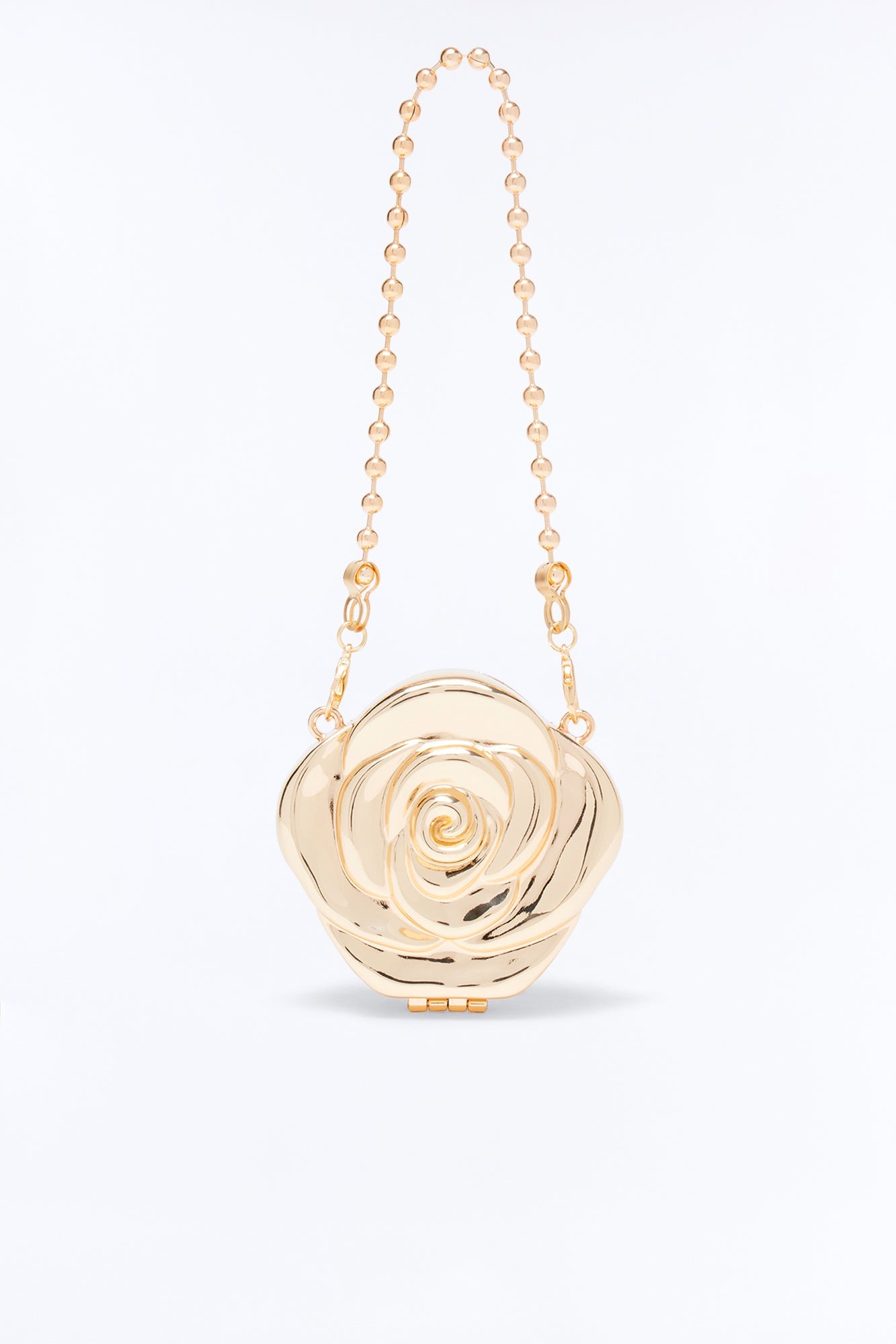 Little Flower Metal Crossbody Handbag - Gold