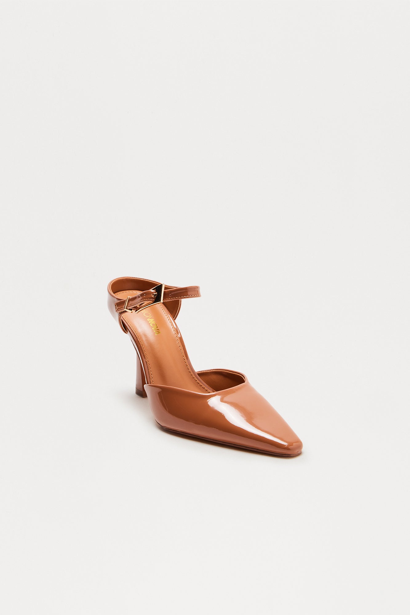Cesar Buckle Mule Pumps - Camel