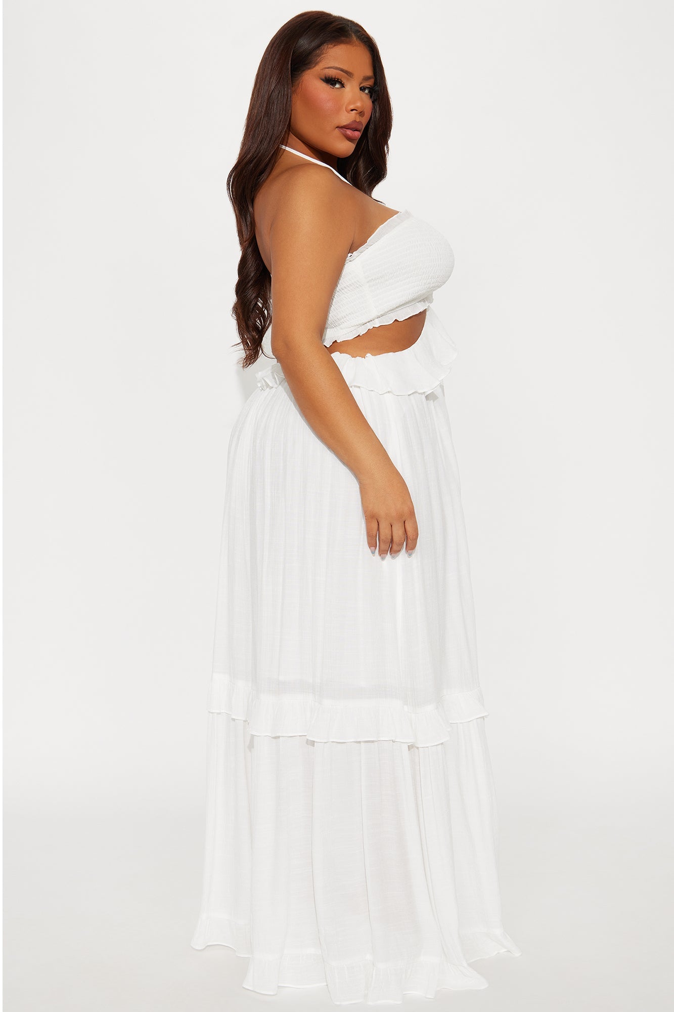 Solana Gauze Maxi Dress - White