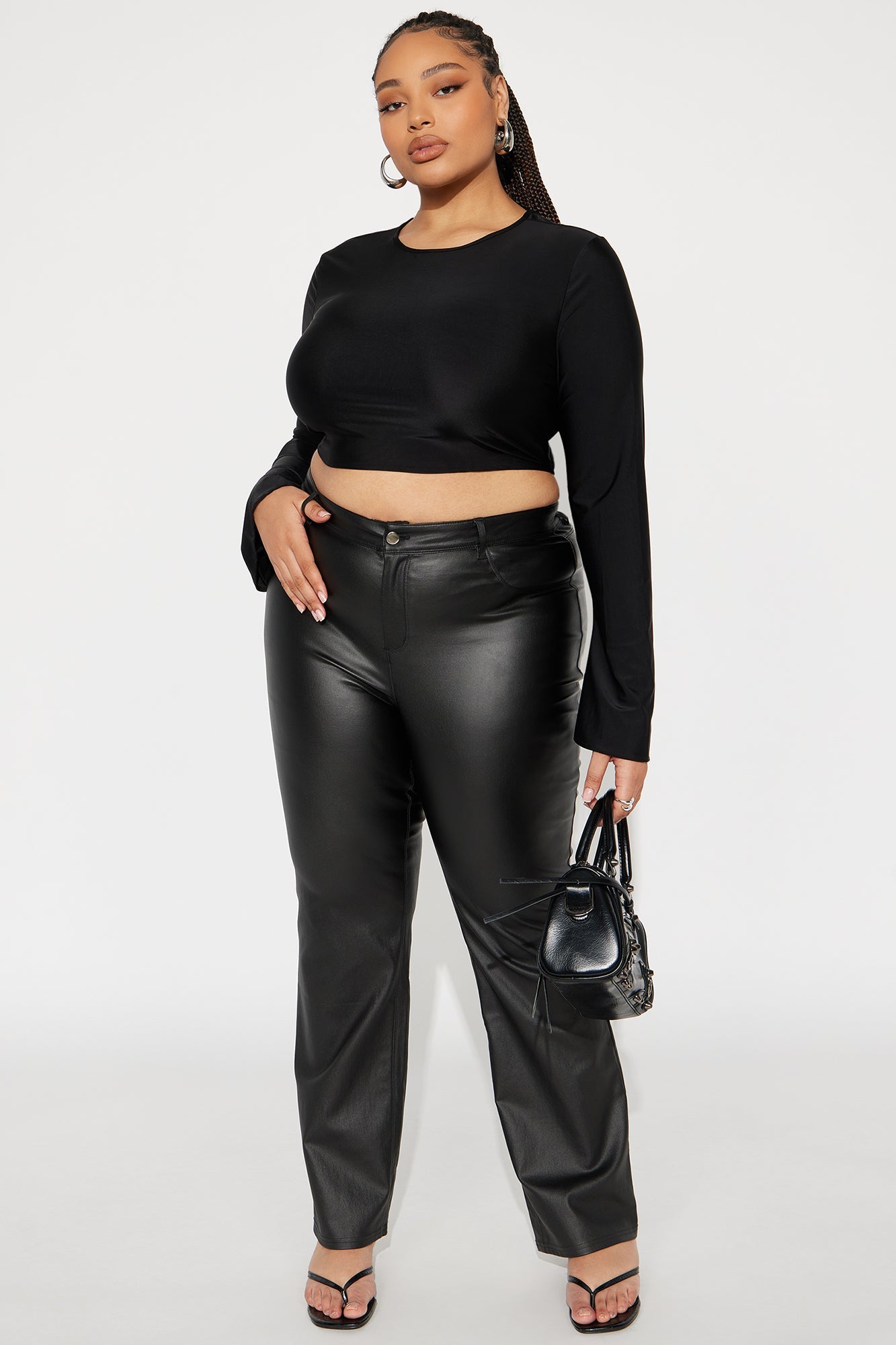 For The Ride Long Sleeve Backless Top - Black