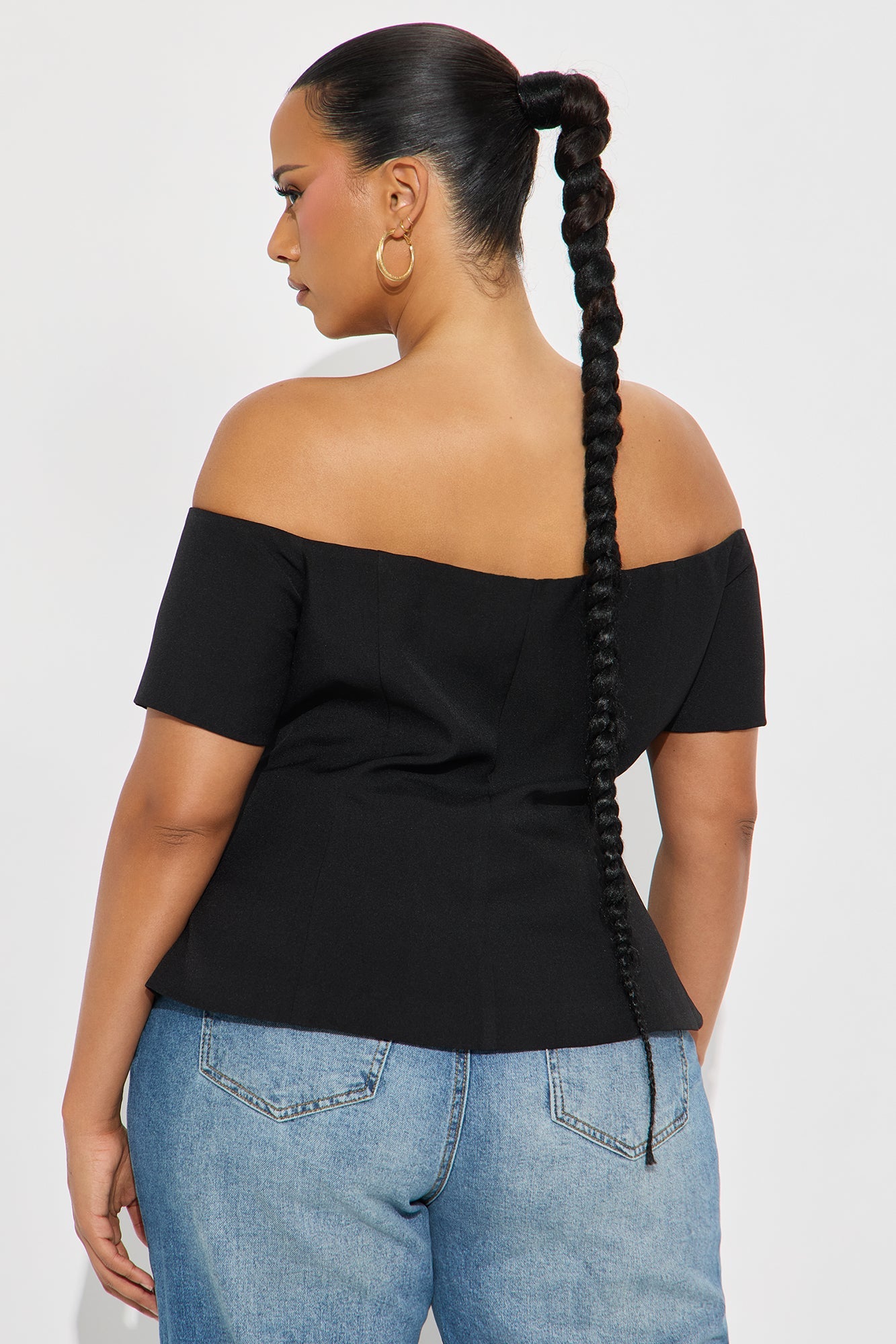 Where To Next Off Shoulder Blouse - Black