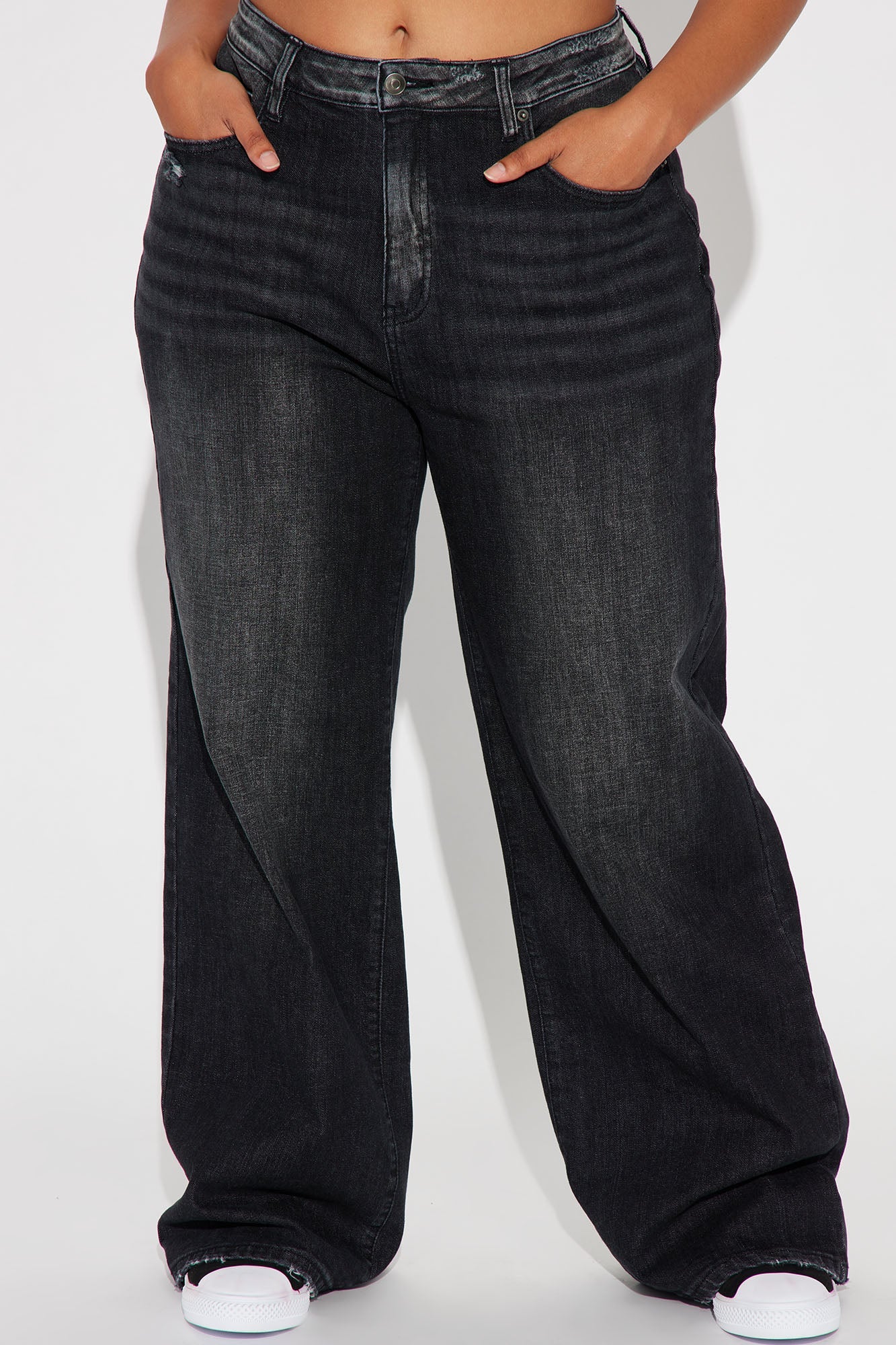 Astrid Wide Leg Baggy Jean - Black Wash