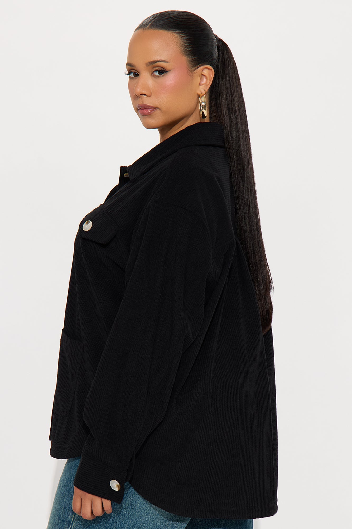 Feel No Ways Corduroy Shirt - Black