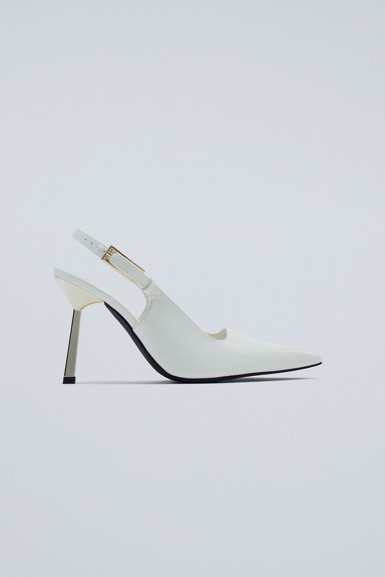 Put The Time In Slingback Pumps - White