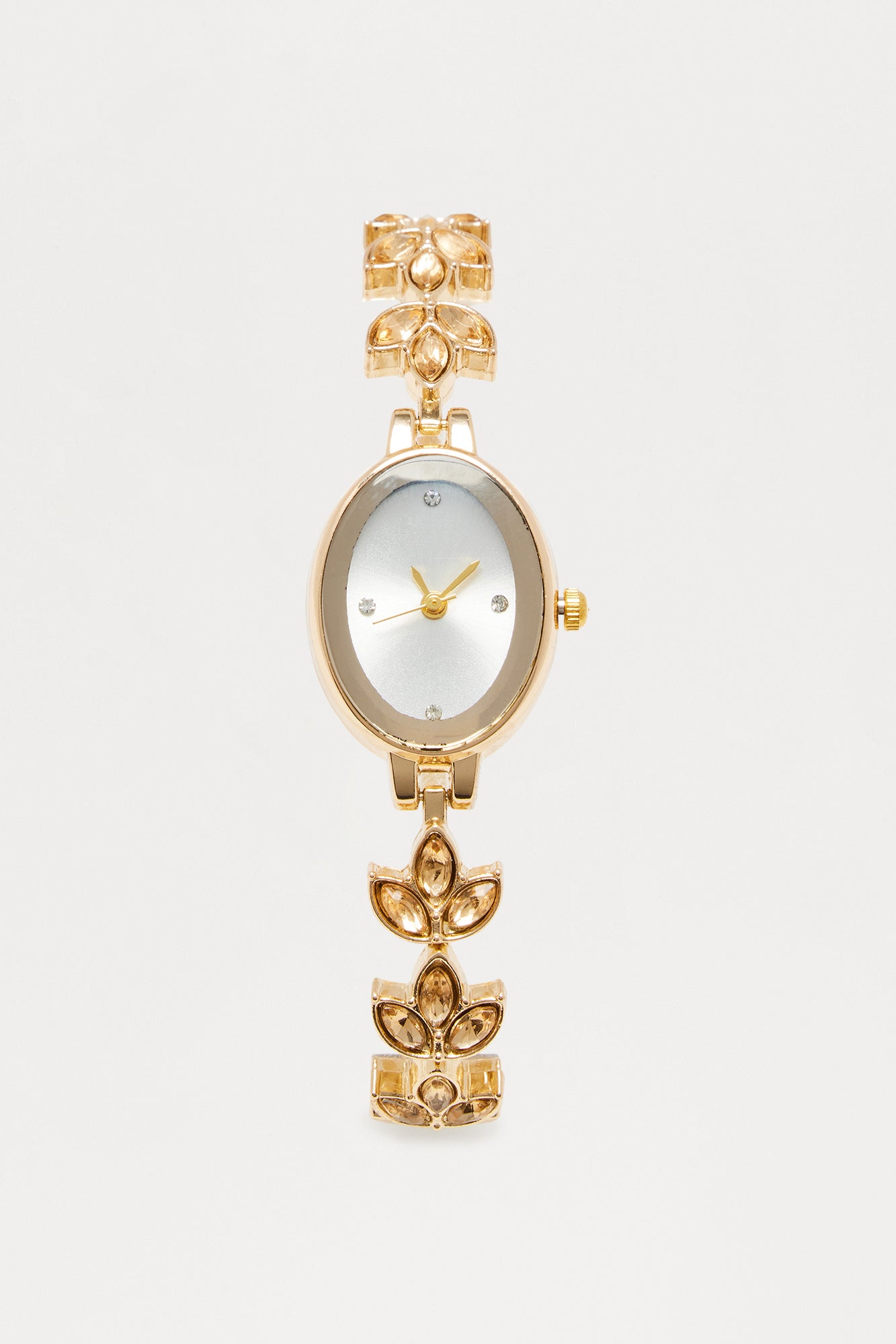 Pretty Little Floral Metal Watch - Gold