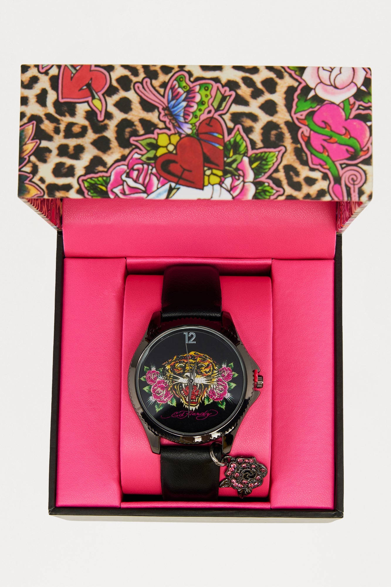 Ed Hardy Tiger Roar Watch - Black