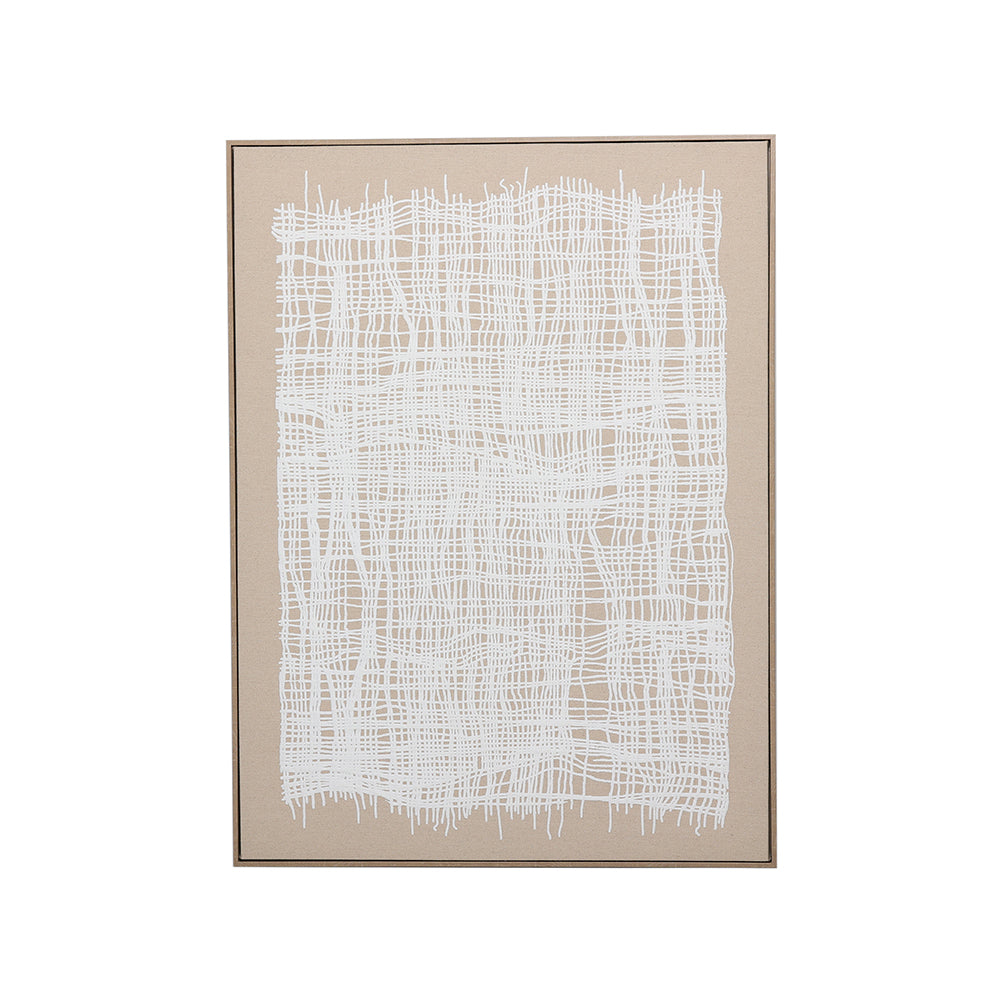 Quadro Entrelaço Minimalista em Linho – 90 x 120 cm