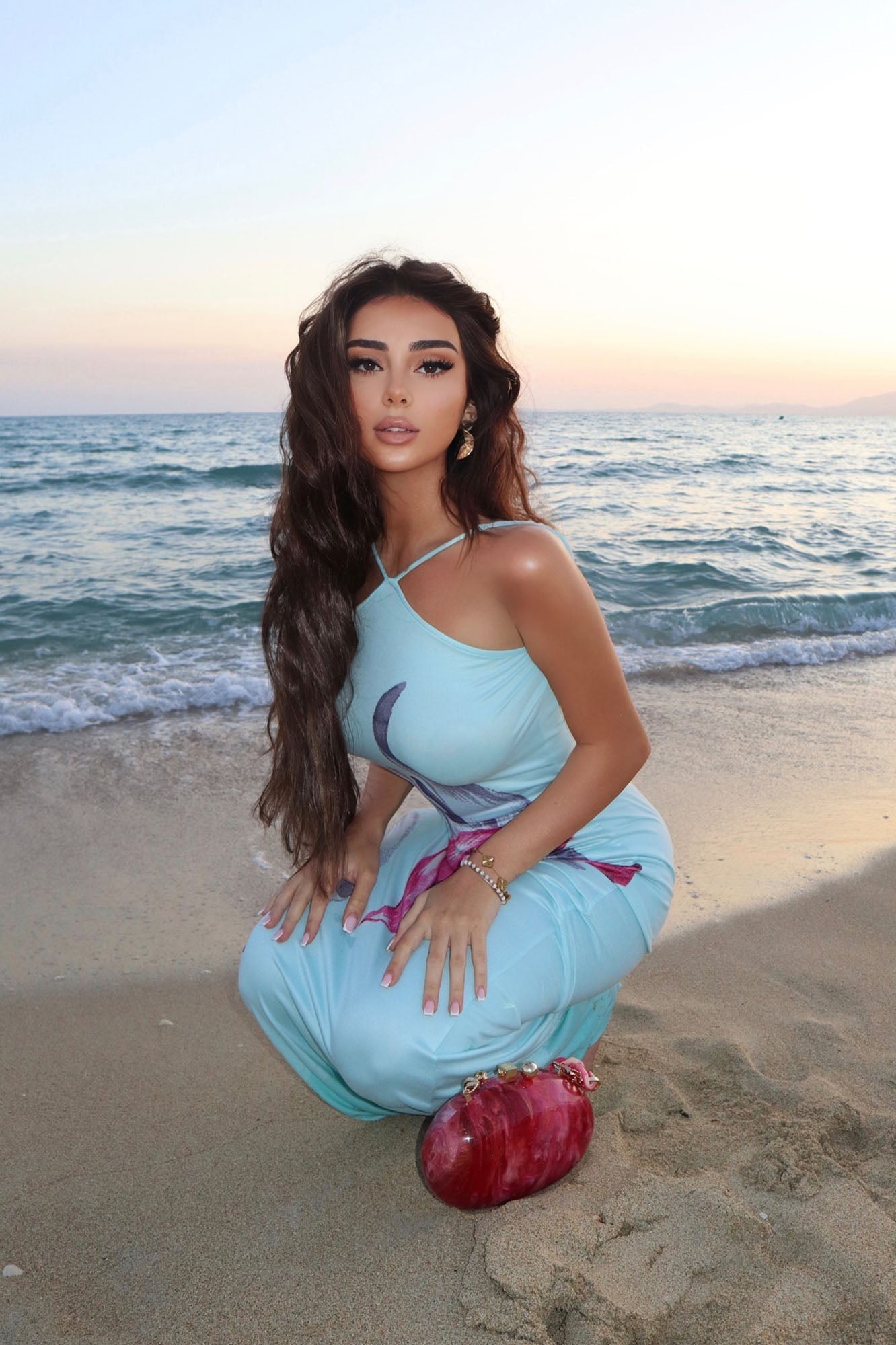 Majestic Swirl Clutch - Pink/combo