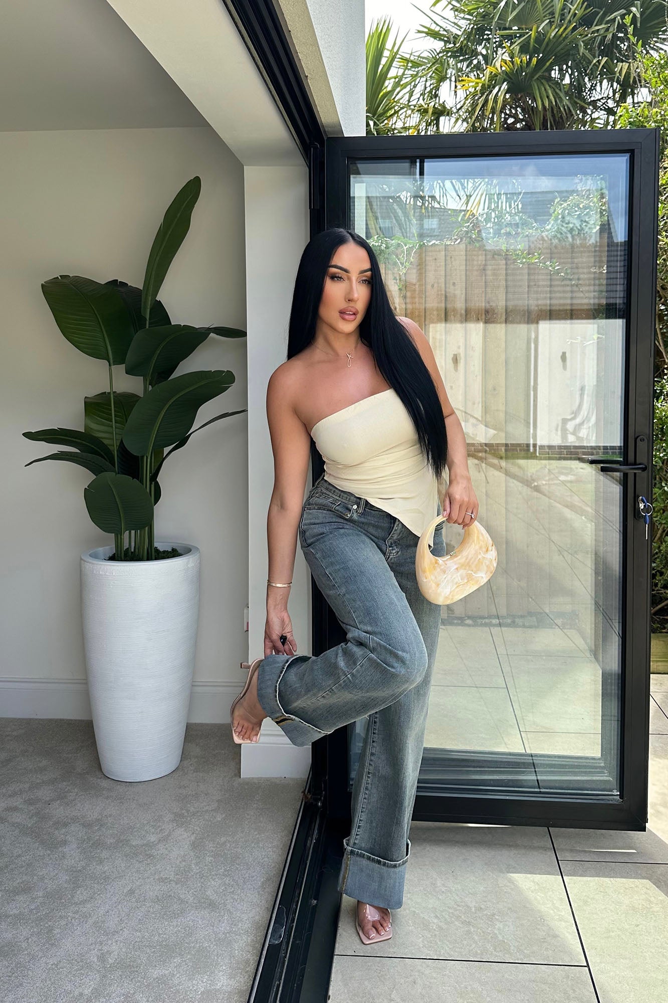 It's Clear To See Tinted Stretch Straight Leg Jeans - Vintage Wash