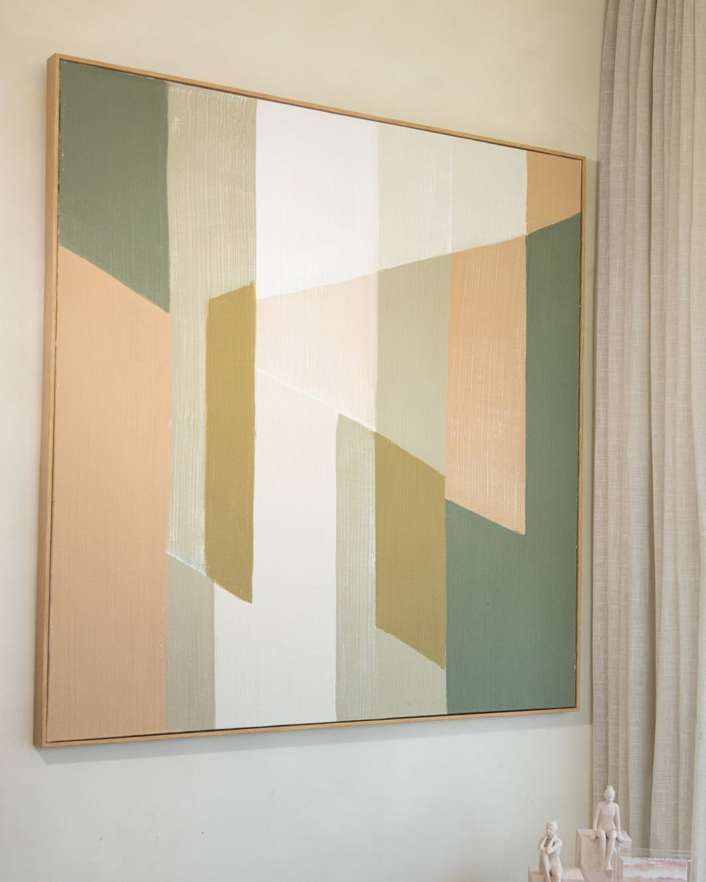 Quadro Abstrato Tons Naturais - 120x120cm
