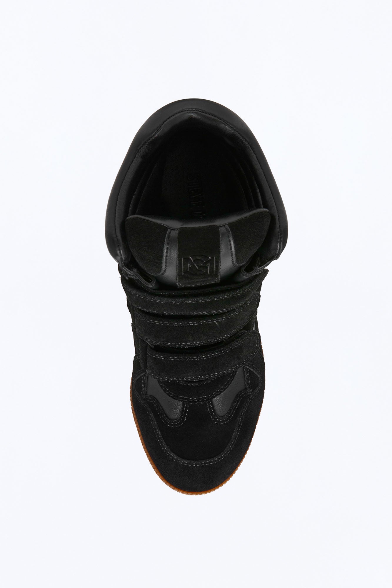 Steve Madden Mavis Suede Wedge Sneakers - Black