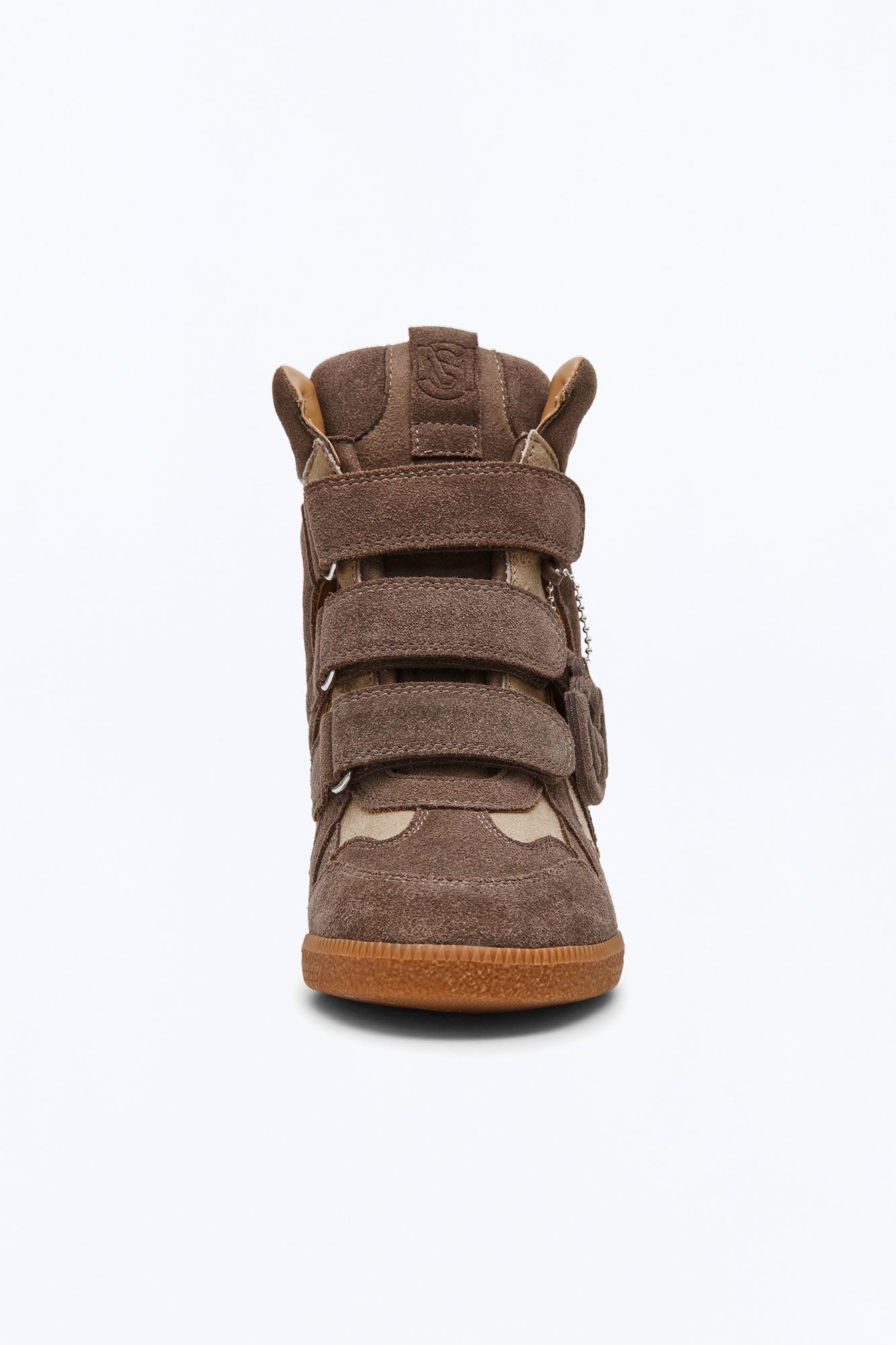 Steve Madden Mavis Suede Wedge Sneakers - Taupe